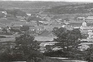 Bilde av Byen sett fra Hauan ca. 1875